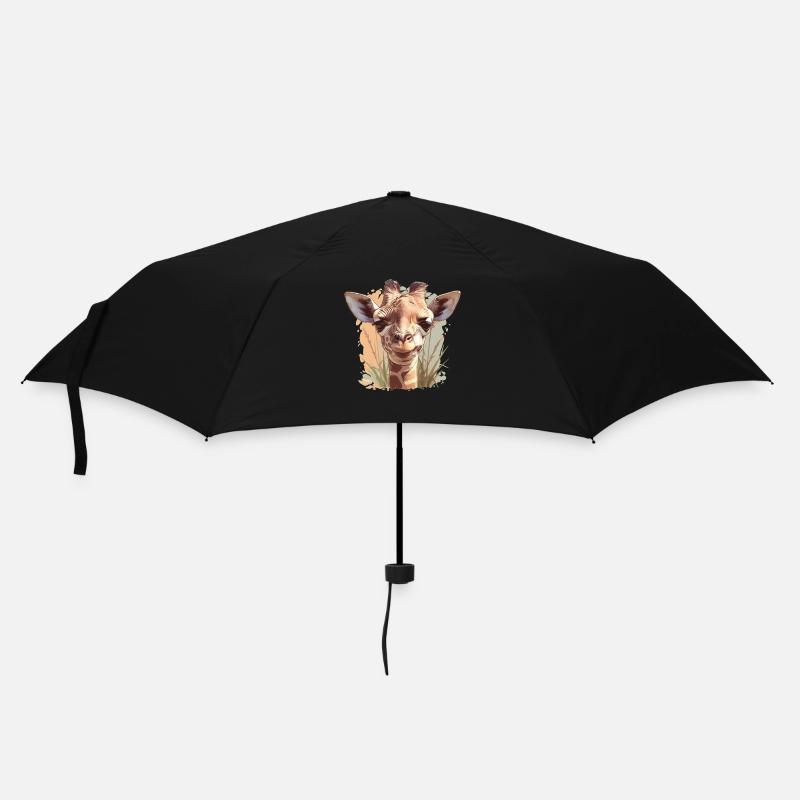 Giraffen Giraffe - Regenschirm (klein) - Schwarz