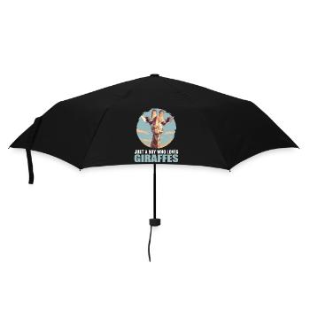 Giraffen Giraffe - Regenschirm (klein) - Schwarz - Vorne