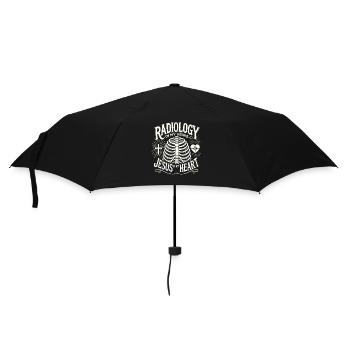 Radiologie in meinen Venen Jesus in meinem Herzen - Regenschirm (klein) - Schwarz - Vorne