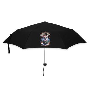 Corgi Christmas Vibes - Umbrella (small) - black - Front