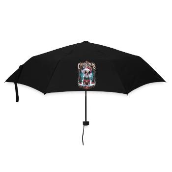 Chihuahua Christmas Vibes - Umbrella (small) - black - Front