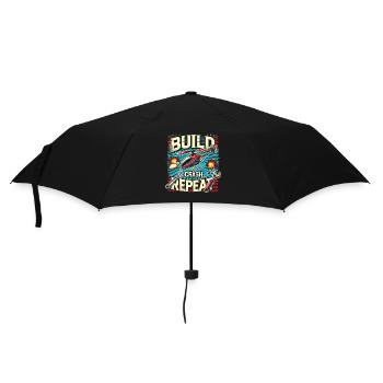 Bau-Crash-Wiederholung - Regenschirm (klein) - Schwarz - Vorne