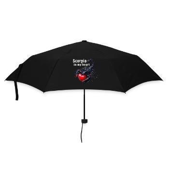 Scorpio in my heart - Regenschirm (klein) - Schwarz - Vorne