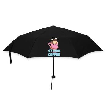 Otter Coffee Otters And Coffee - Umbrella (small) - black - Front