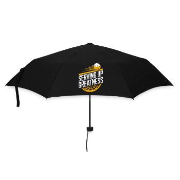 Volleyballspieler Und Fan Spike Servieren - Regenschirm (klein) - Schwarz - Vorne