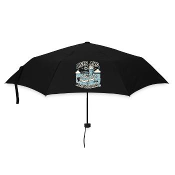 Bier und Fehlentscheidungen - Regenschirm (klein) - Schwarz - Vorne