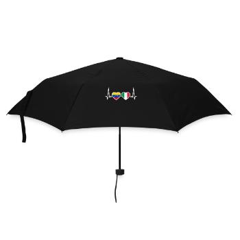 Venezuela Italie Heartbeat Drapeau Vénézuéliens - Parapluie standard - noir - Devant
