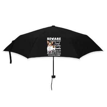 Beware I Am That Crazy French Bulldog Lady - Umbrella (small) - black - Front