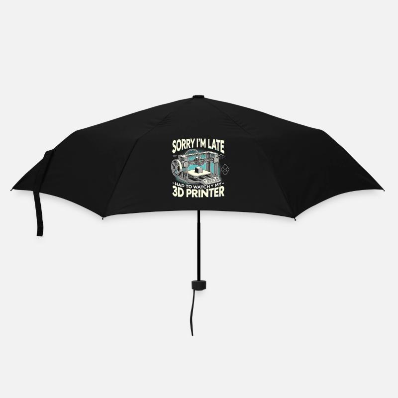 Tut mir leid, dass ich zu spät bin, ich musste auf - Regenschirm (klein) - Schwarz