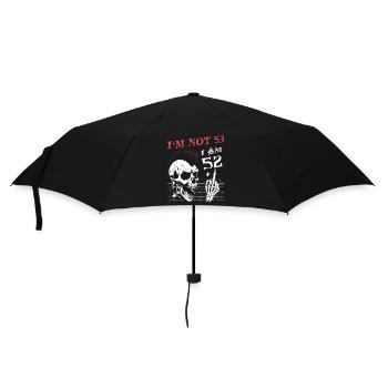 I Am 52 Plus Middle Finger - 53rd Birthday - Umbrella (small) - black - Front