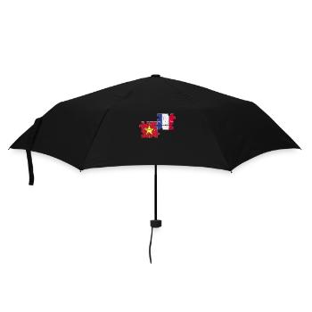 Vietnam France Vintage Flag Vietnamese - Umbrella (small) - black - Front