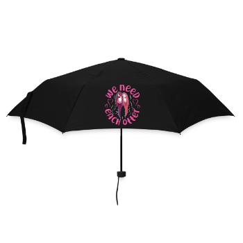 Otter Valentines Day Pun We Need - Umbrella (small) - black - Front