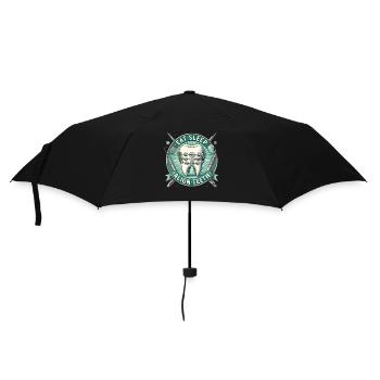 Essen Schlafen Zähne ausrichten - Regenschirm (klein) - Schwarz - Vorne