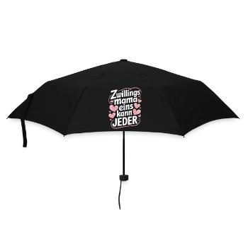 Mama von Zwillingen - Regenschirm (klein) - Schwarz - Vorne