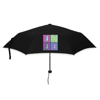 Otter 80s 90s Retro Vintage - Regenschirm (klein) - Schwarz - Vorne