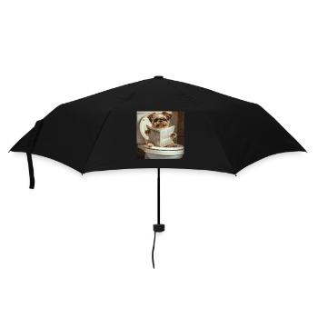 Shih Tzu - Regenschirm (klein) - Schwarz - Vorne