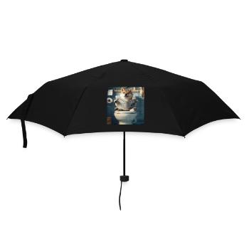 Shiba Inu - Regenschirm (klein) - Schwarz - Vorne