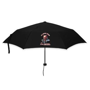 Ich Spare Strom Ich Fahre Diesel - Regenschirm (klein) - Schwarz - Vorne