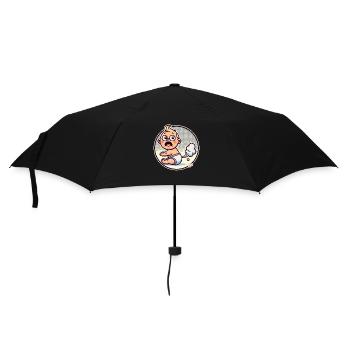 Überraschung fürs Baby, eigener Furz - Regenschirm (klein) - Schwarz - Vorne