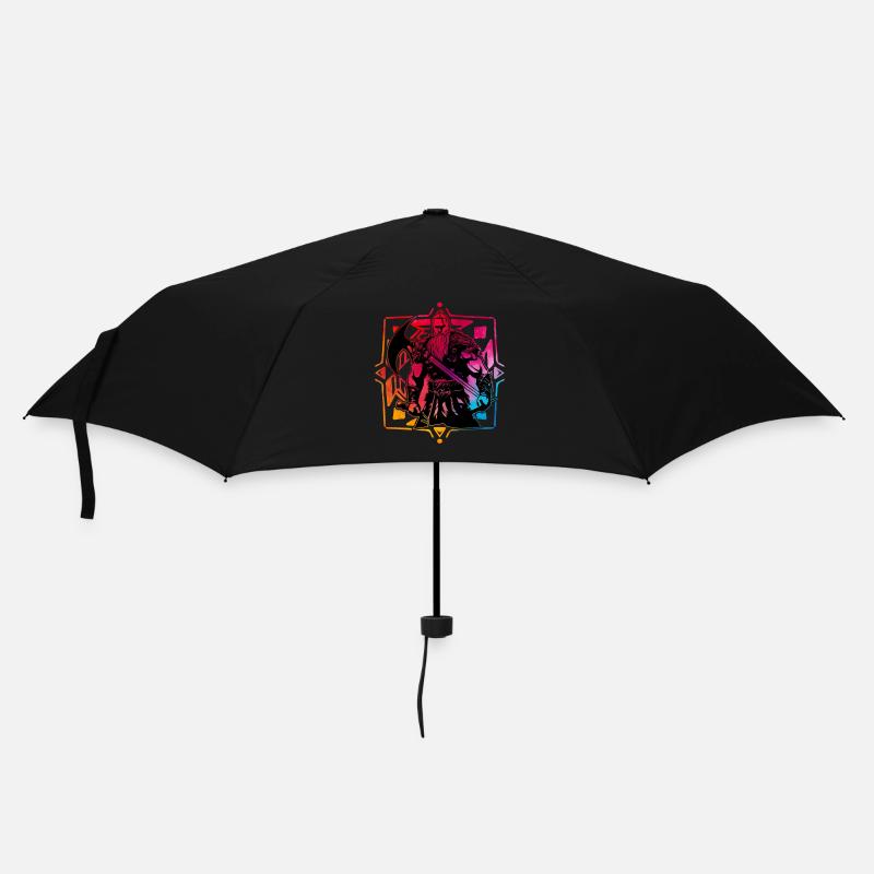 Wikinger - Regenschirm (klein) - Schwarz