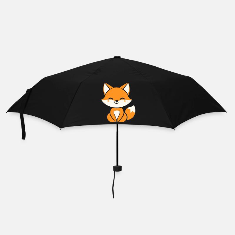 Fuchs - Regenschirm (klein) - Schwarz