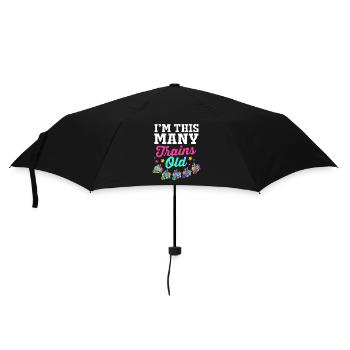 Anniversaire des enfants Train Train Conducteur Locomotive - Parapluie standard - noir - Devant