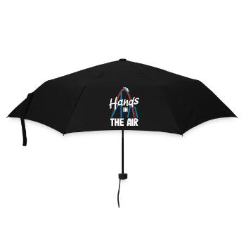 Hände In Der Luft Achterbahn Abenteuer - Regenschirm (klein) - Schwarz - Vorne