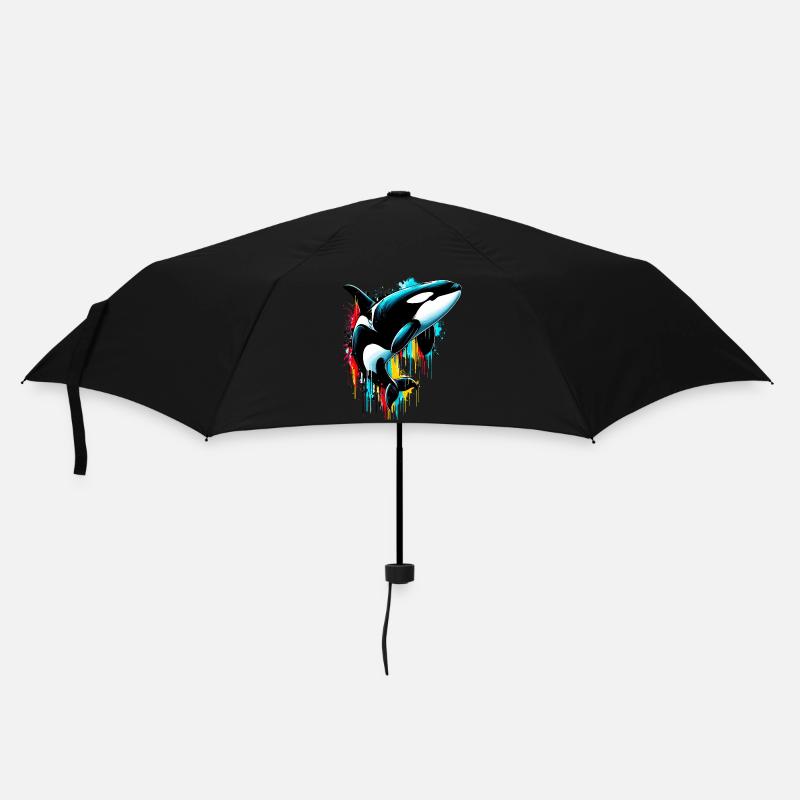 Schwertwal - Regenschirm (klein) - Schwarz