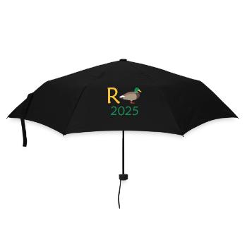 Duck Pension 2025 Pension Retirement Grandpa Grandma Pensioner - Umbrella (small) - black - Front