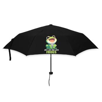Frosch Frösche - Regenschirm (klein) - Schwarz - Vorne