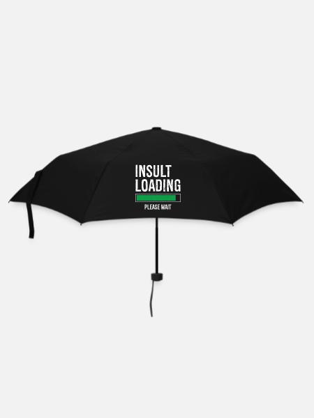 insult loading please wait - Regenschirm (klein) - Schwarz