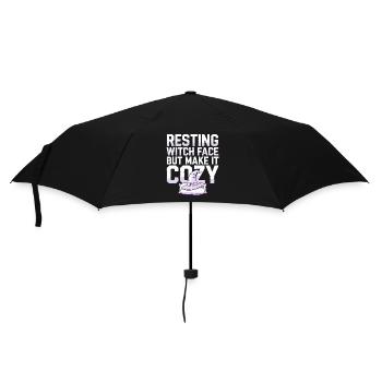 Cozy, Horror, Aesthetics, Spooky, Cozy - Umbrella (small) - black - Front