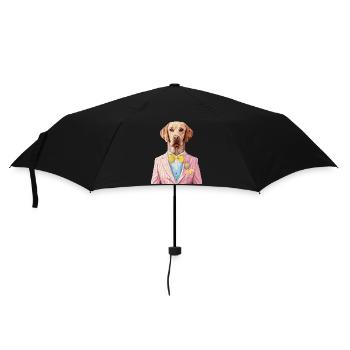 Labrador Retriever - Regenschirm (klein) - Schwarz - Vorne