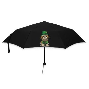 Shih Tzu - Regenschirm (klein) - Schwarz - Vorne