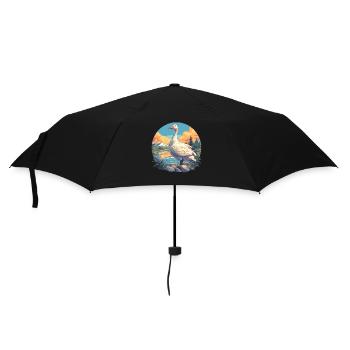 Gänse Gans - Regenschirm (klein) - Schwarz - Vorne