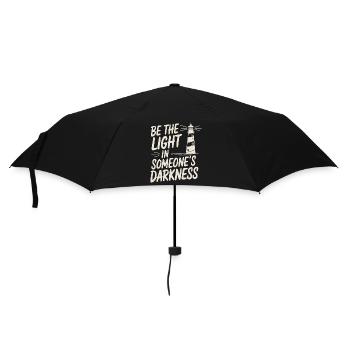 Lighthouse Motivational Saying - Positive Thinking - Umbrella (small) - black - Front