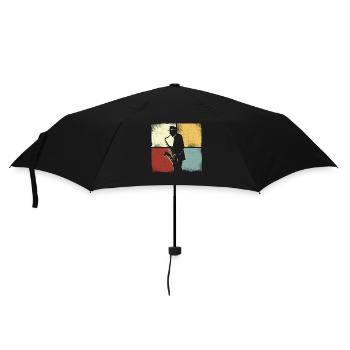 Saxophone Rétro Vintage - Parapluie standard - noir - Devant