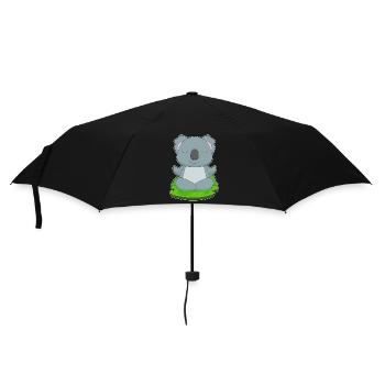 Koala Yoga Fitness Meditation - Regenschirm (klein) - Schwarz - Vorne