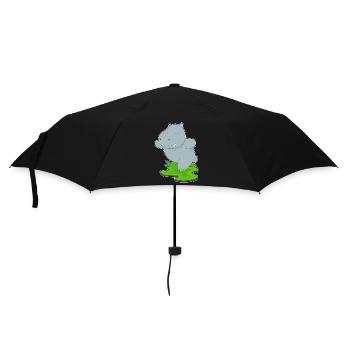 Hippopotame Yoga Fitness Gymnastique - Parapluie standard - noir - Devant