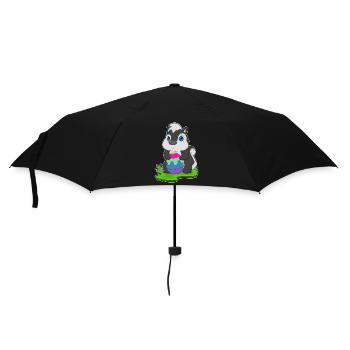 Stinktier Ostern Osterei - Regenschirm (klein) - Schwarz - Vorne