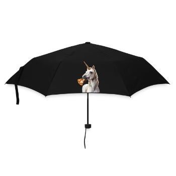 Einhorn - Regenschirm (klein) - Schwarz - Vorne