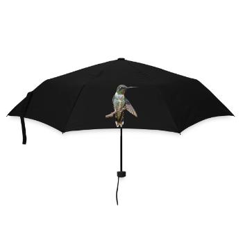 Kolibri - Regenschirm (klein) - Schwarz - Vorne
