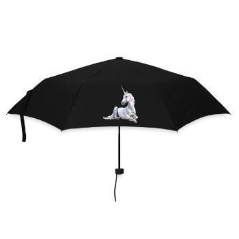 Einhorn - Regenschirm (klein) - Schwarz - Vorne