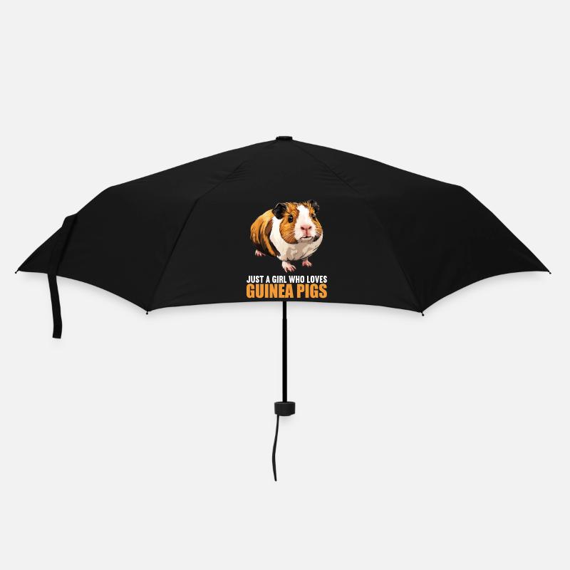 Meerschweinchen - Regenschirm (klein) - Schwarz