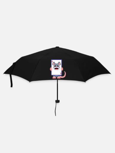 Maus Poker Pokerkarten - Regenschirm (klein) - Schwarz