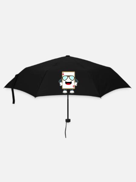Poker Pokerkarten - Regenschirm (klein) - Schwarz