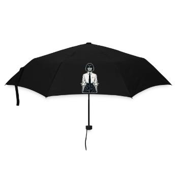 Japonaise en uniforme scolaire - Parapluie standard - noir - Devant