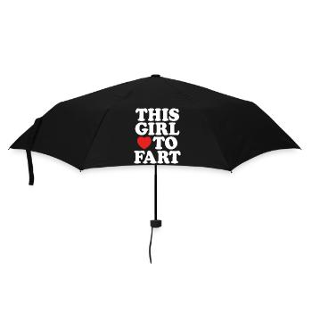J’adore péter des blagues drôles de phrases de pet - Parapluie standard - noir - Devant