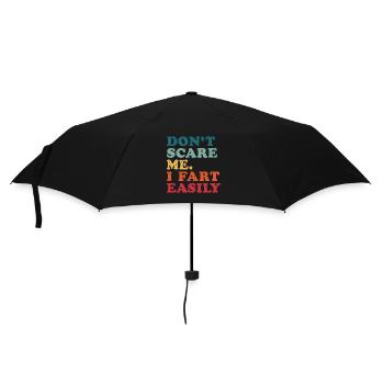 Erschrecke mich nicht, ich furze leicht, furze leicht lustige Sprüche - Regenschirm (klein) - Schwarz - Vorne