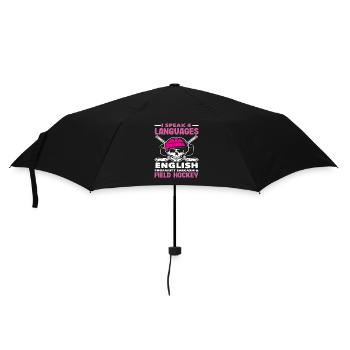 Four Languages Field Hockey Players - Umbrella (small) - black - Front